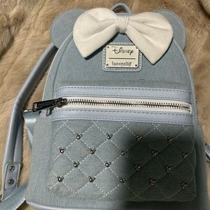 Loungefly Disney Parks Denim backpack and ears